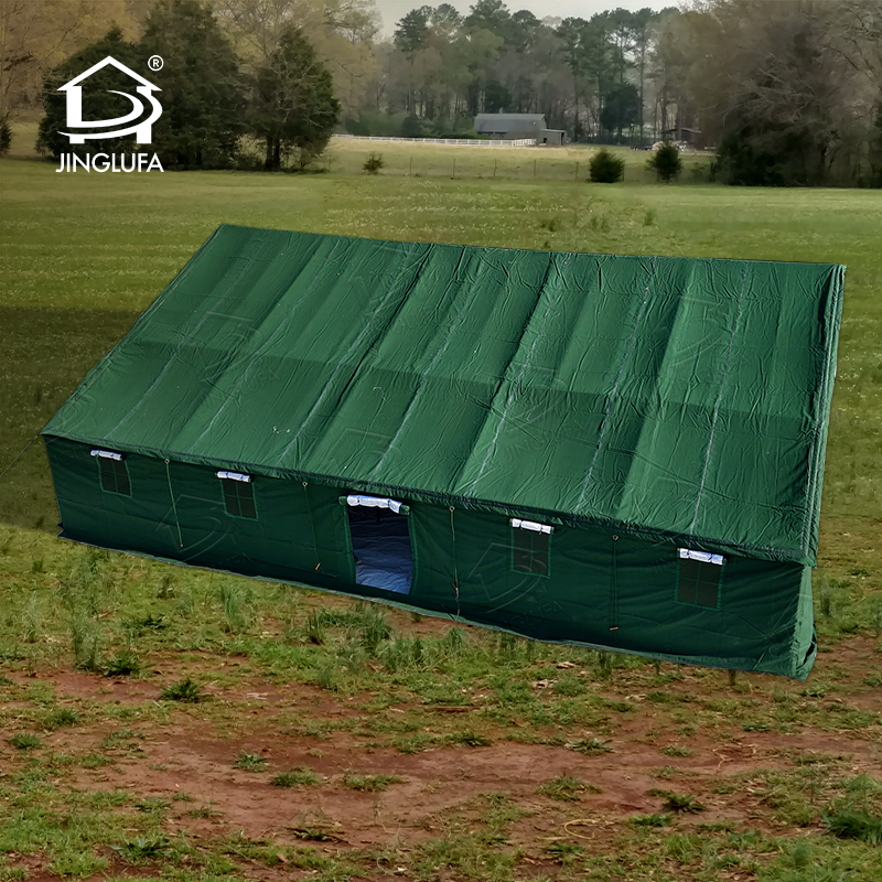 Tienda de campaña con marco de metal