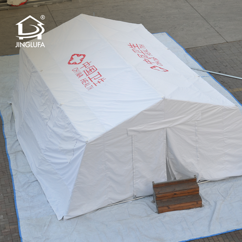 Tienda de campaña con marco de metal